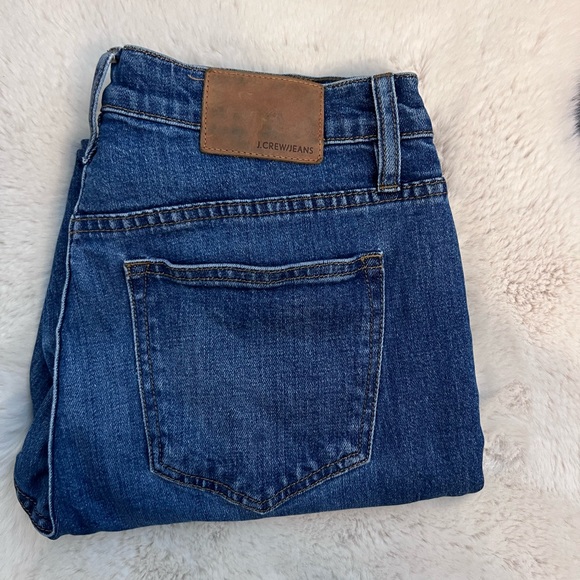 J. Crew Slim Boyfriend High Waisted Step Hem Jeans Blue Denim Size 27 - Picture 8 of 10